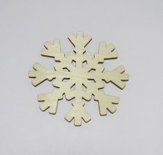 Lasergeschnittene Schneeflocken-Untersetzer Birkensperrholz 3 mm
