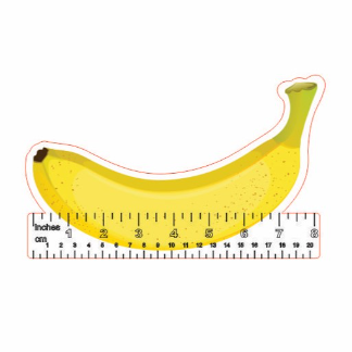 Laser Cut Banana Ruler Free Vector