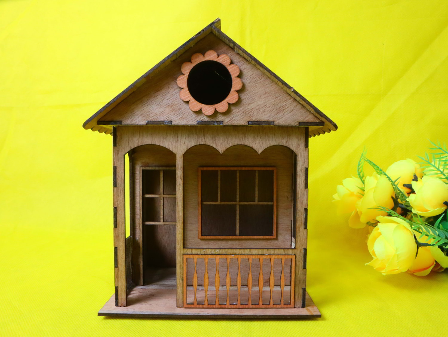 Laser Cut Wooden Birdhouse 3mm Free Vector