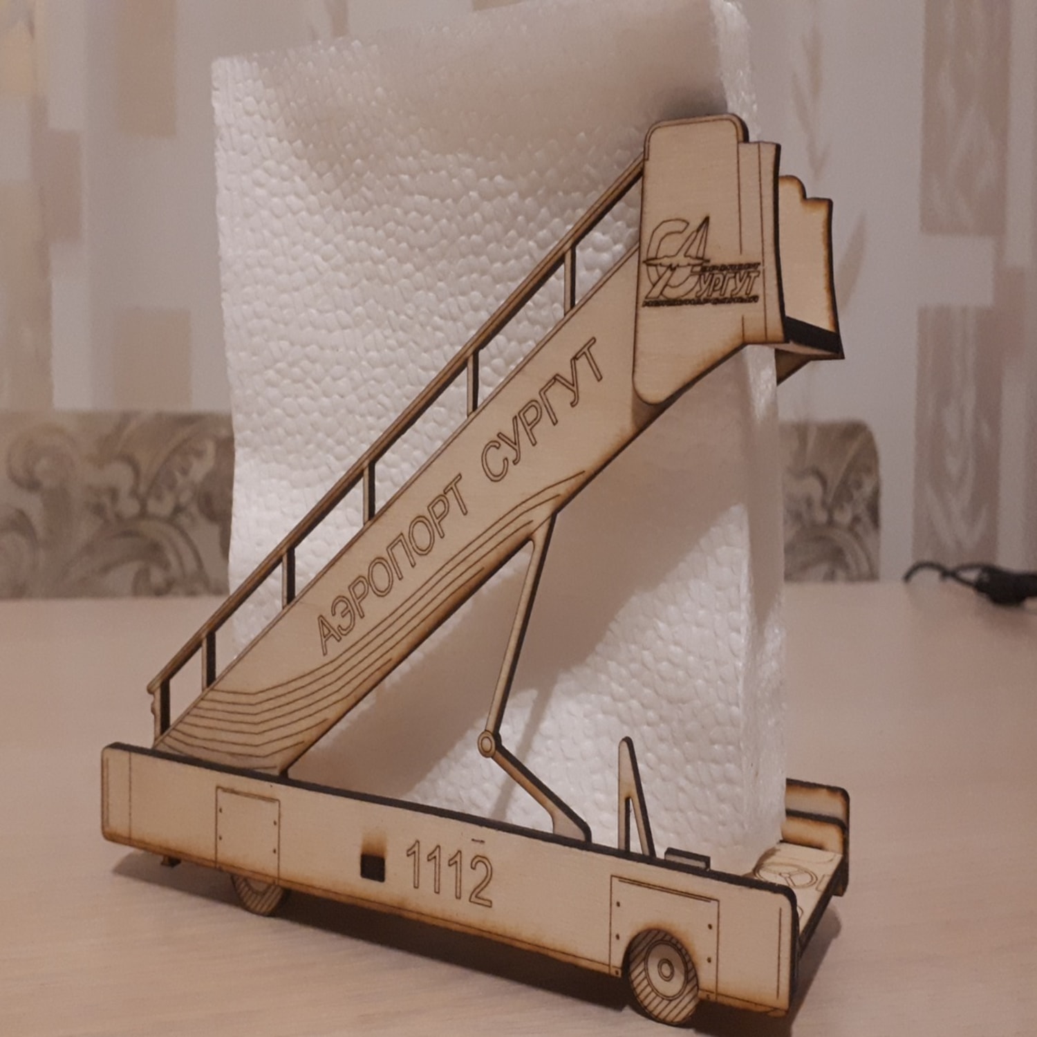 Laser Cut Boarding Stairs Napkin Holder 3mm DXF File