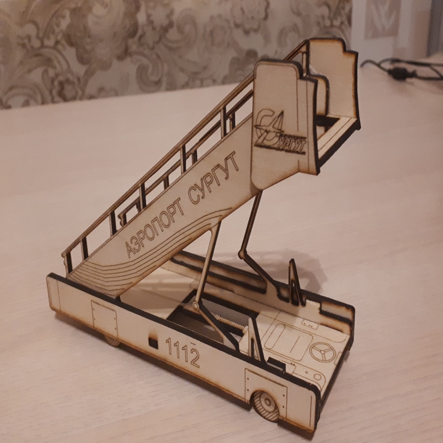 Laser Cut Boarding Stairs Napkin Holder 3mm DXF File