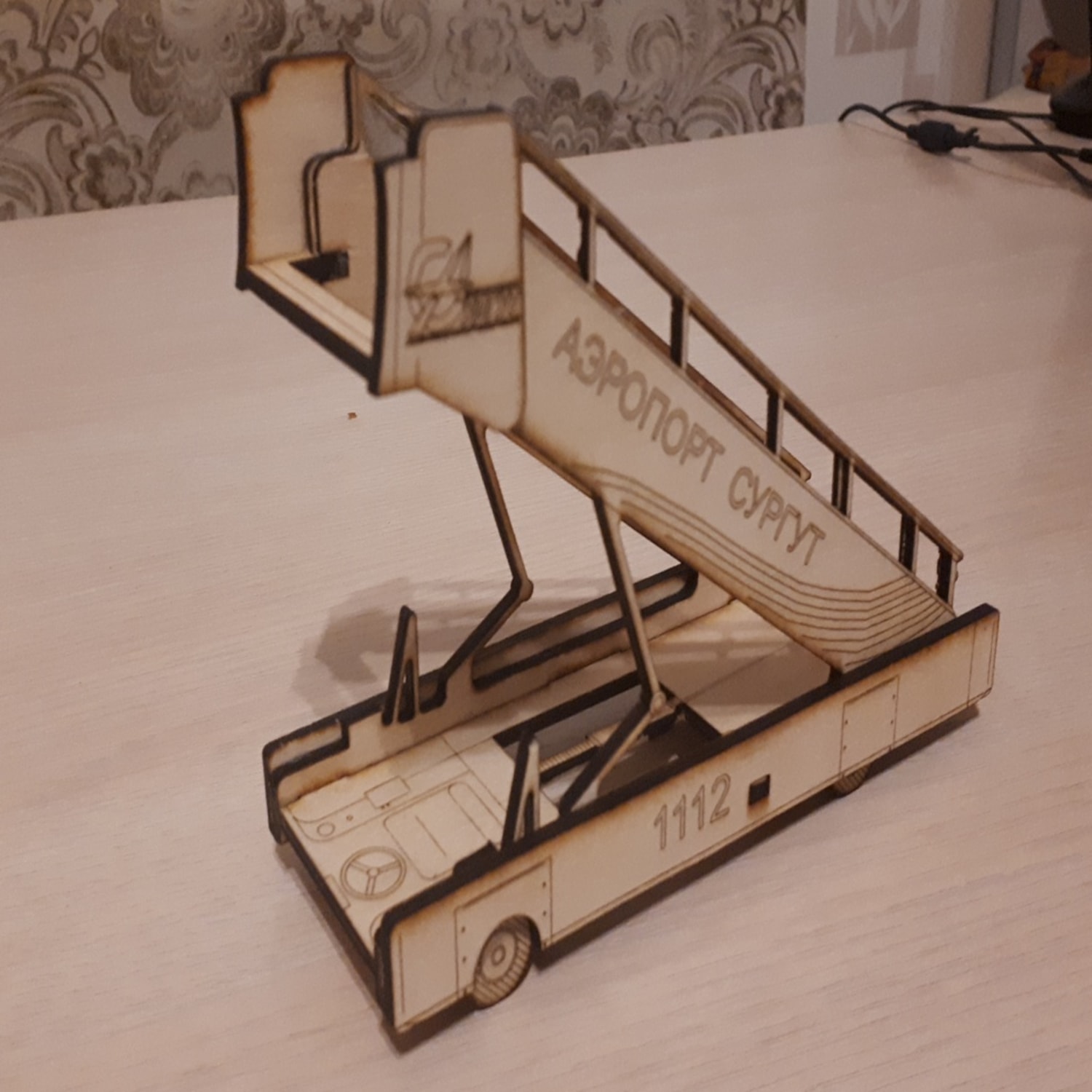 Laser Cut Boarding Stairs Napkin Holder 3mm DXF File