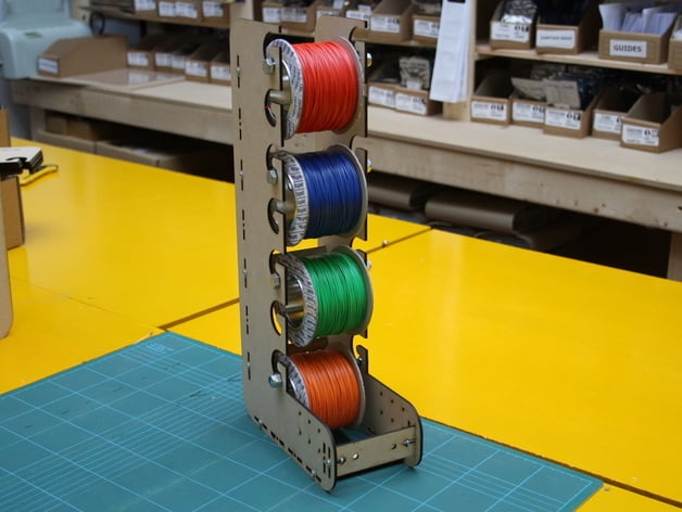 Laser Cut Wire Spool Rack 3mm DXF File