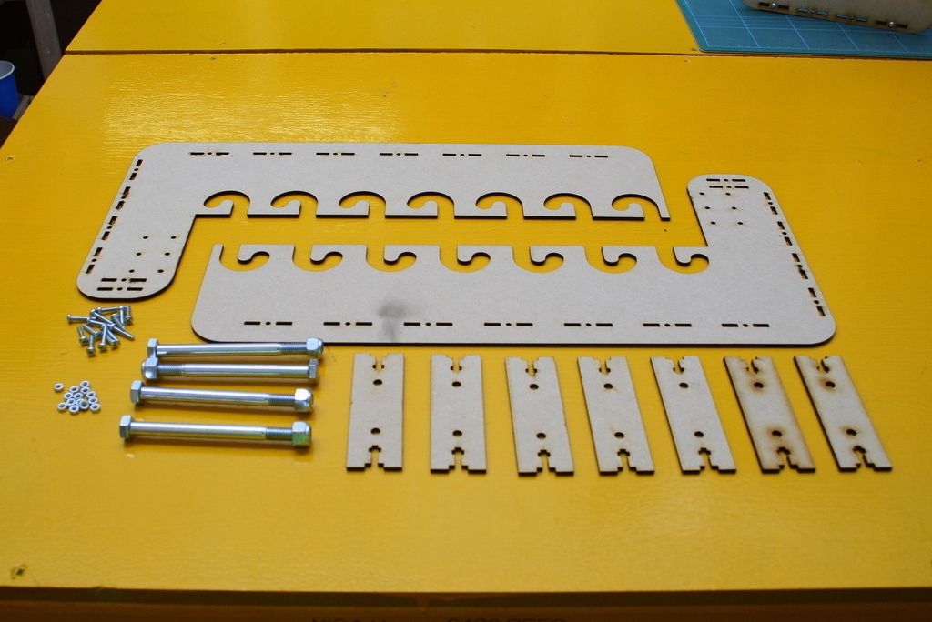 Laser Cut Wire Spool Rack 3mm DXF File