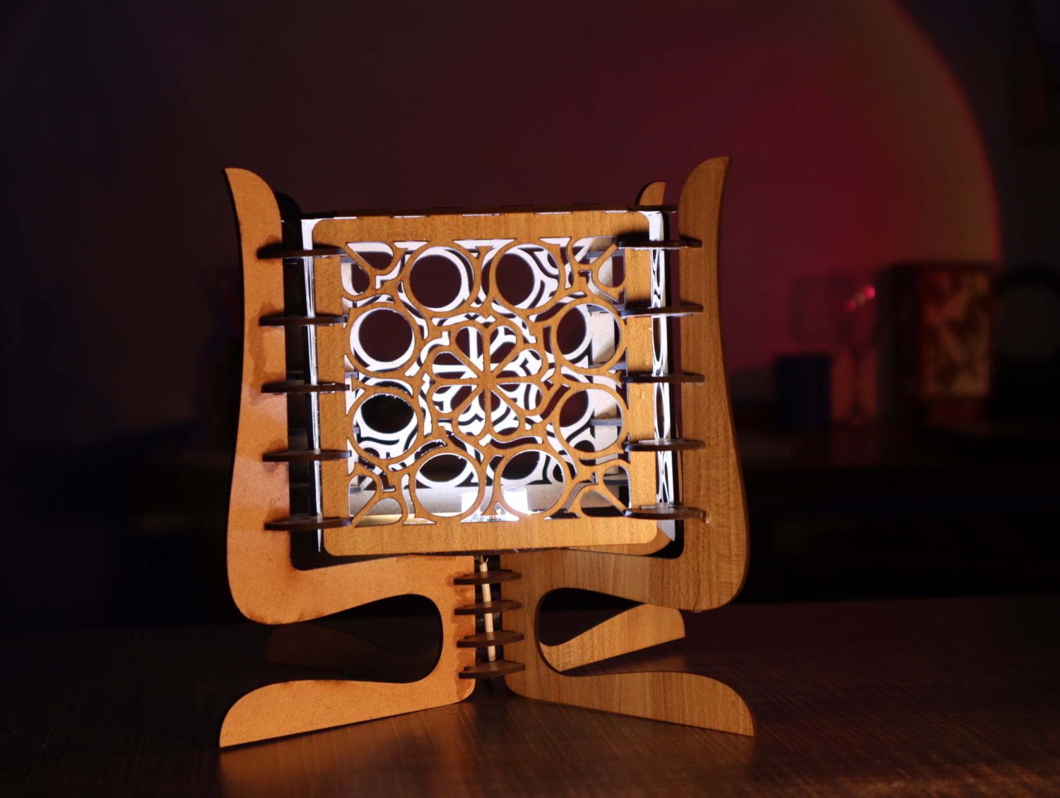 Laser Cut Wooden Night Lamp 3mm Free Vector