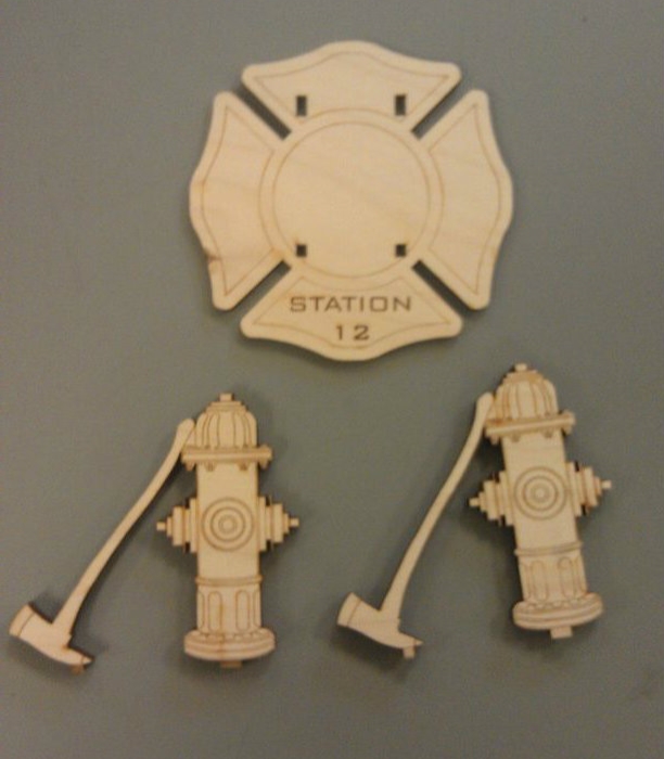 Laser Cut Firefighter Phone Stand DXF File