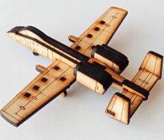 Modello di aereo 3D A-10 Thunderbolt Warthog tagliato al laser