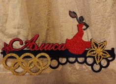 Soporte de cinta de baile cortado con láser Exhibición de medallas flamencas