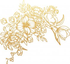 木制笔记本封面上的激光雕刻花卉