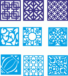 Chinese partition design Free Vector