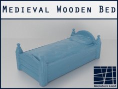 Medieval Wooden Bed – Tabletop Gaming 3D Printer Model