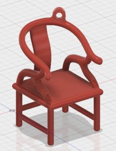 China Ming Dynasty Armchair Keychain 3D Printer Model