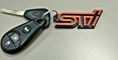 Subaru STi Keyring Badge 3D Printer Model