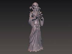 DnD Miniature Illithid Mindflayer Monster 3D Printer Model