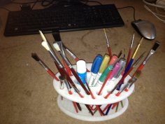 Model Paint Brush Holder 3D Printer Model