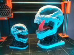 Venom Skull With Base 3D Printer Model