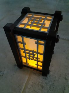 Shoji Lamp With LED Candle Or Ikea Puck Light 3D Printer Model