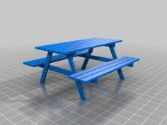 Doll House Stuff – Picnic Table 3D Printer Model