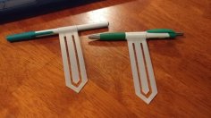 Bookmark With Pen Clip 3D Printer Model