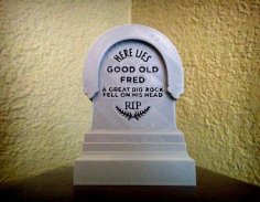 Haunted Mansion Tombtone – Here Lies Good Old Fred 3D Printer Model