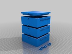 Customizable Stackable Box With Optional Label, Lid And Locking-system 3D Printer Model