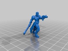 Scifi RPG Heroes Miniatures 3D Printer Model