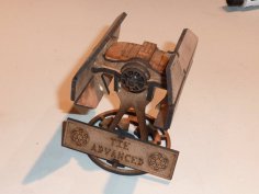 Laser Cut TIE Advanced 3D Model Free Vector