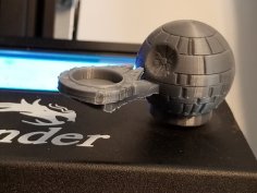 Death Star Falcon Rotary Knob For 6mm Shaft Creality Ender 3/5, CR-10, CR-20 3D Printer Model