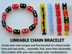 Customizable Link Bracelet 3D Printer Model