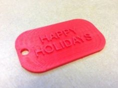 Personalized Name Tag (Dog Tag) 3D Printer Model