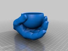 Hand Holding Planter – Wall Mount 3D Printer Model