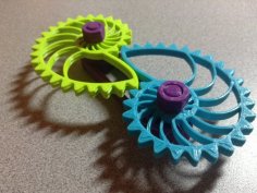 Nautilus Gear – One Sided With Threads 3D Printer Model