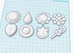 Kanto Badge Set 3D Printer Model