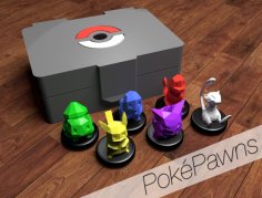 PokéPawns: Generic-use Pokemon Game Pieces 3D Printer Model