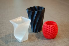 Square Vase, Cup, And Bracelet Generator 3D Printer Model