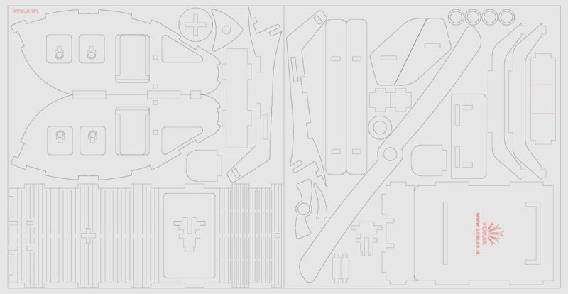 Laser Cut Helicopter M1 – 40 Parts