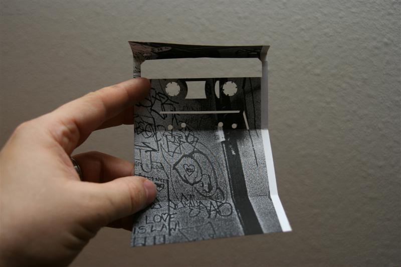 Laser Cut Cassette Tape Business Card