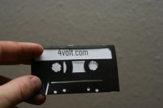 Laser Cut Cassette Tape Business Card