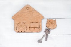 Laser Cut Owl Key Holder