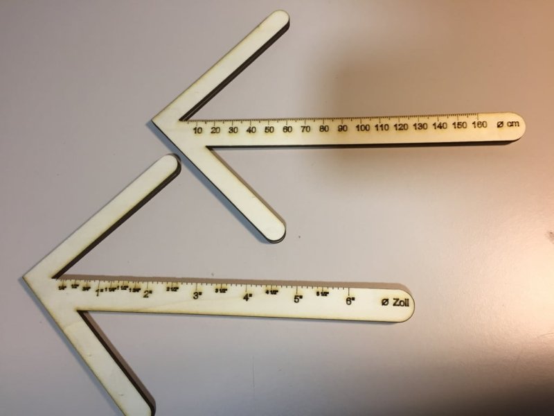 Laser Cut Center-Finder with Ruler 3mm Plywood