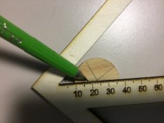 Laser Cut Center-Finder with Ruler 3mm Plywood