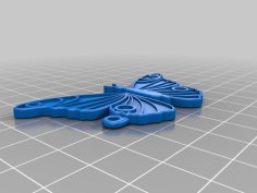 Butterfly Keychain Peacock Butterfly 3D Printer Model