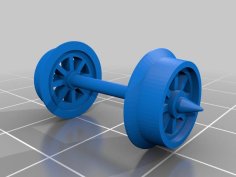 HO Scale 33″ Spoked Wheelset 3D Printer Model