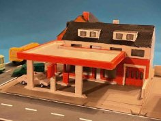 Gas Station 1 (z-scale) 3D Printer Model