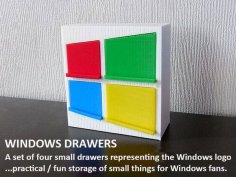 Windows Drawers 3D Printer Model