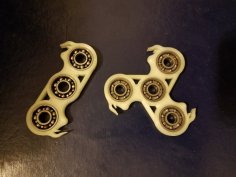 Flamed And Filleted Fidget Spinner Set (EDC) *Updated* 3D Printer Model