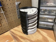 8″ Sanding Disc Stackable Storage 3D Printer Model