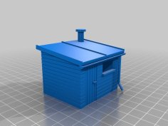 Garden Shed Lineside Hut 00 Scale 3D Printer Model