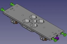 H0 Scale Wagon Chassis Compatible With Hobby Series 3D Printer Model