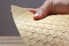 Super flexible laser cut plywood living hinge pattern DXF File